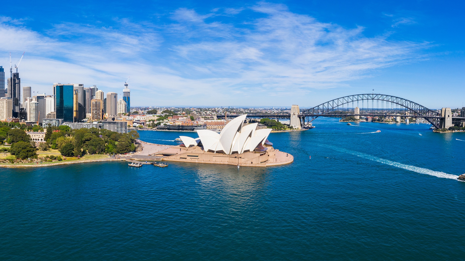 panoramic view of Sydney Harbour, Australia