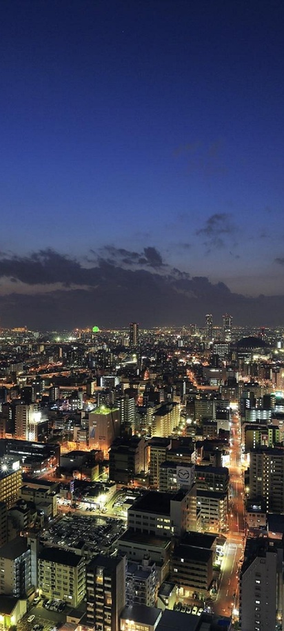 night view of the Osaka cityscape