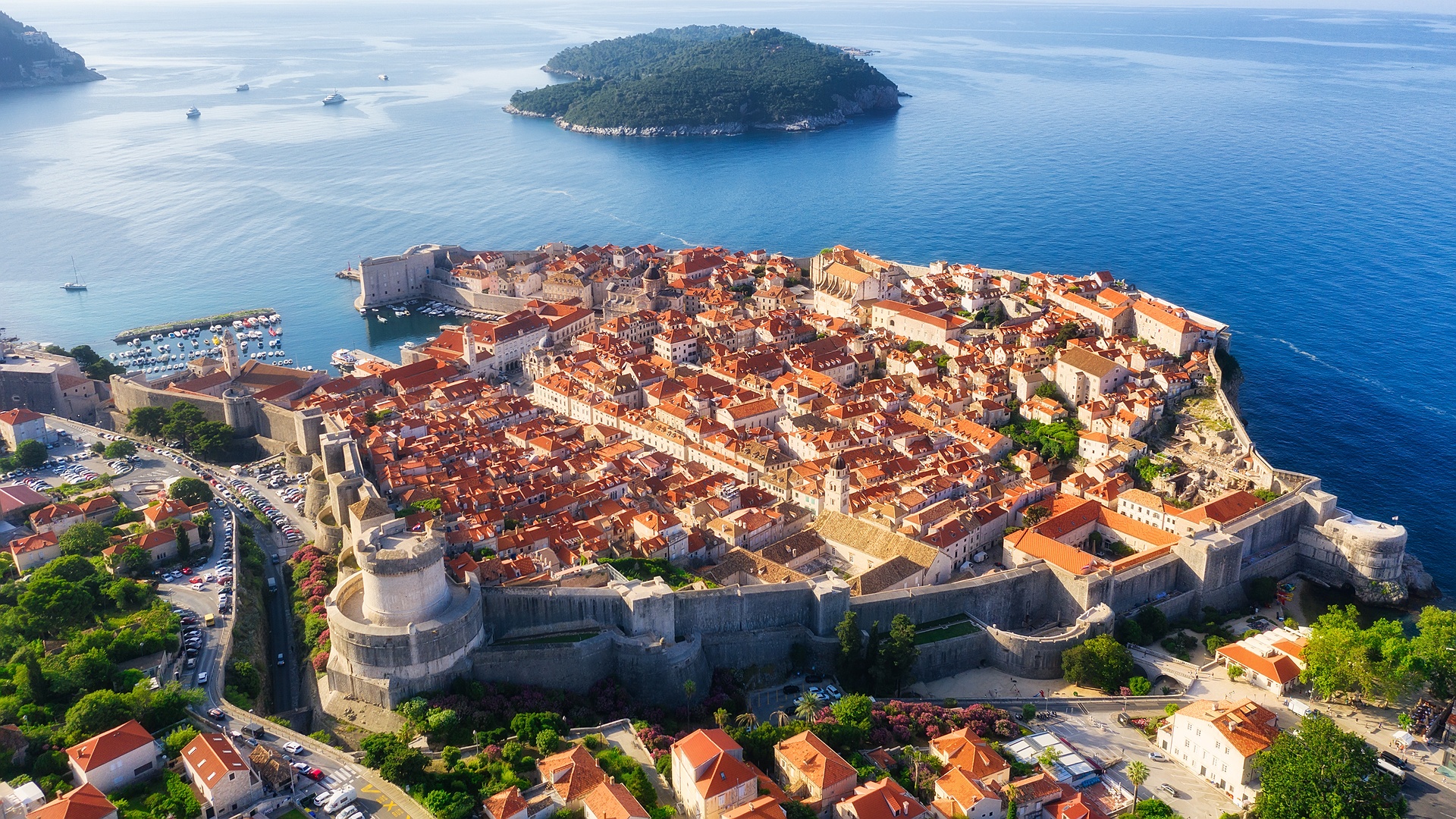 Aerial view of Dubrovnik