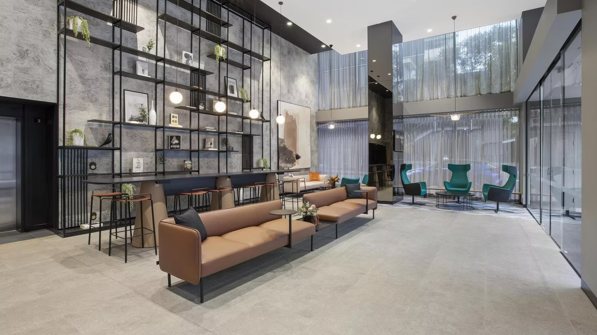 the lobby of the Travelodge Hotel Melbourne Docklands