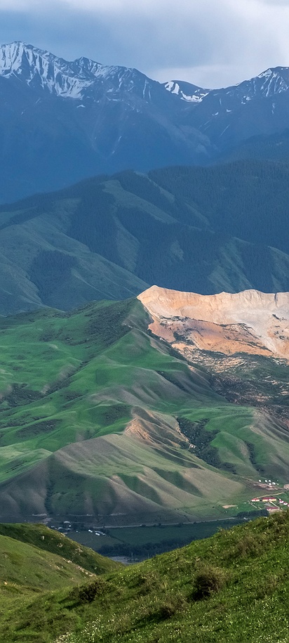 Trans-Ili Alatau mountain range in Kazakhstan