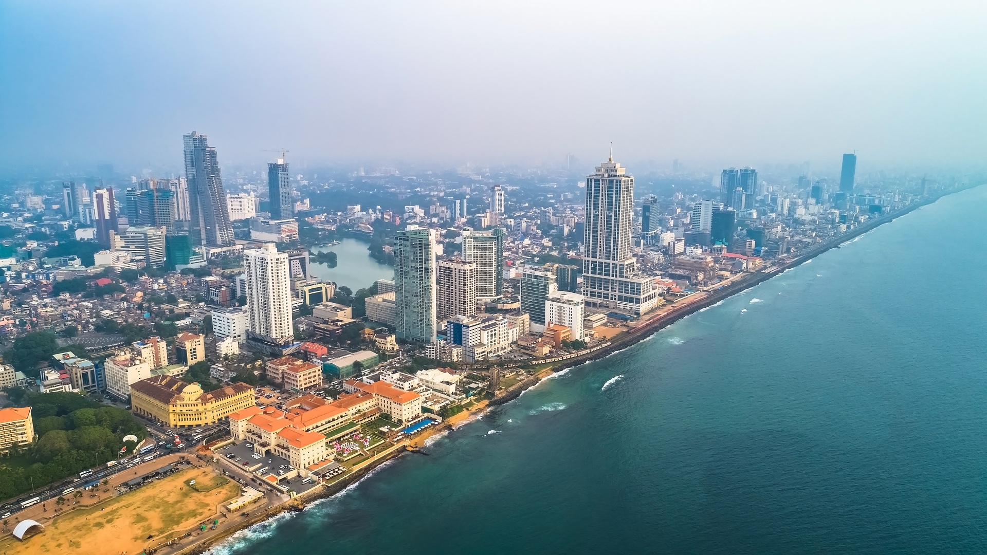 aerial view of Colombo in Sri Lanka
