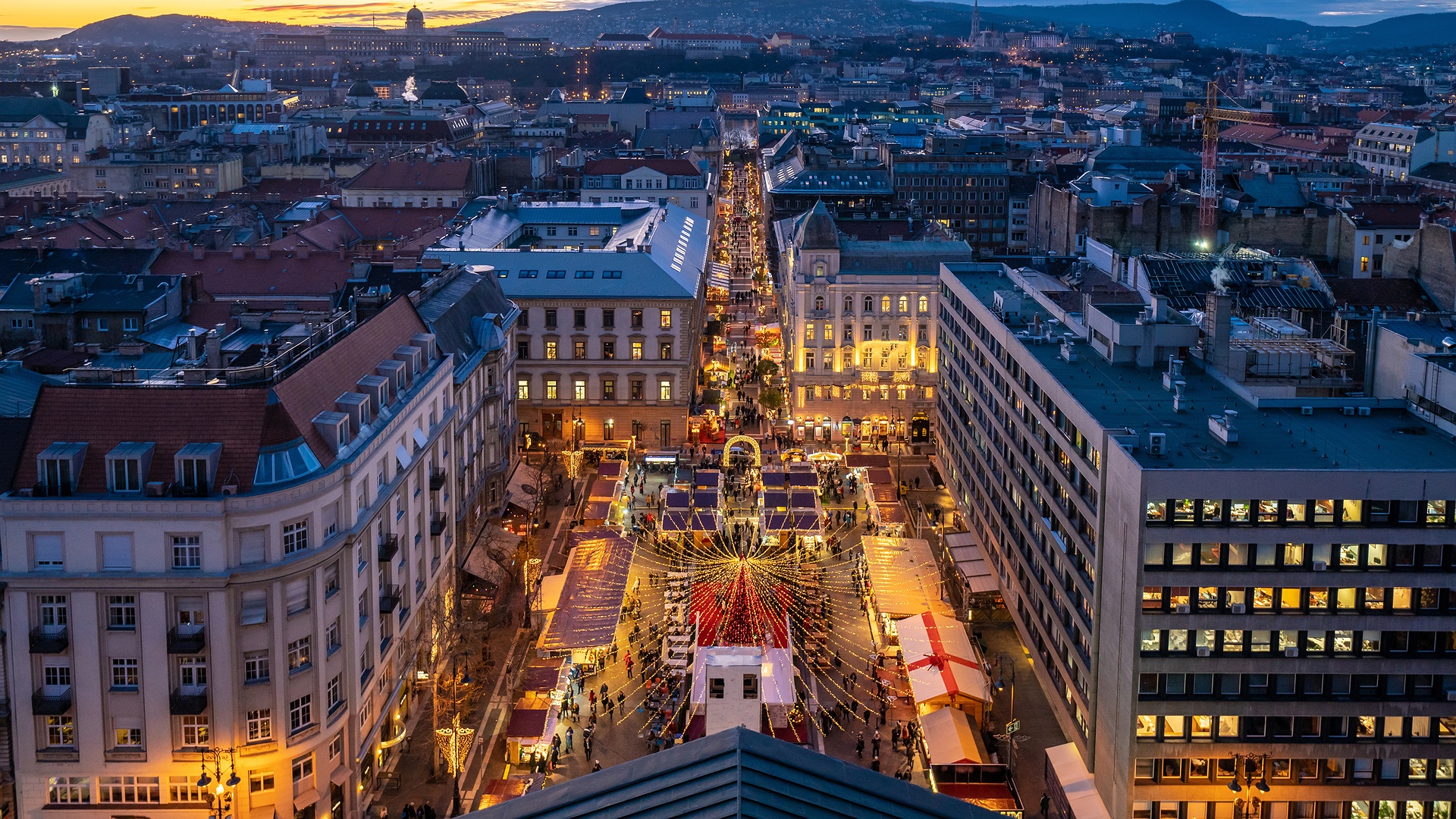 Christmas market in Budapest, Hungary