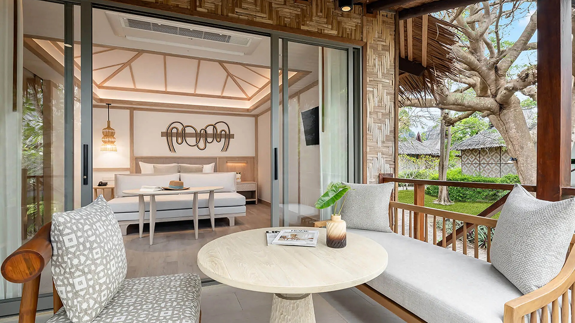 a deluxe garden bungalow at the SAii Phi Phi Island Village resort in Thailand