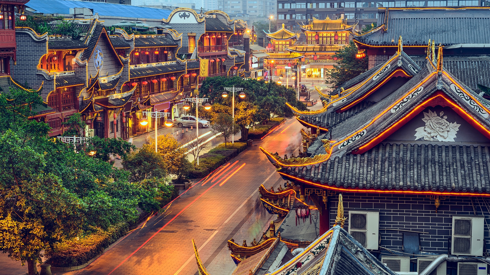 Qintai Road in Chengdu, China.