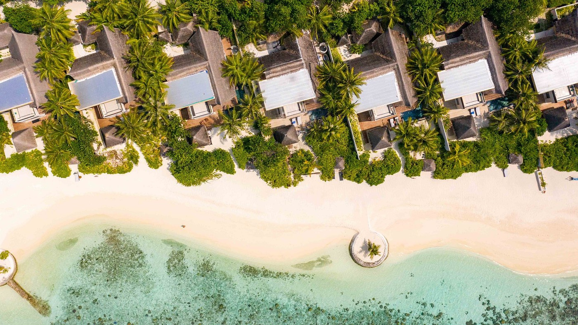 Aerial view of villa at Ozen Reserve Bolifushi