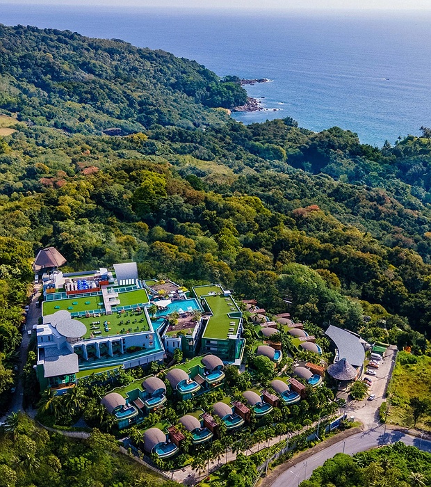 Aerial view of Crest Resort & Pool Villas