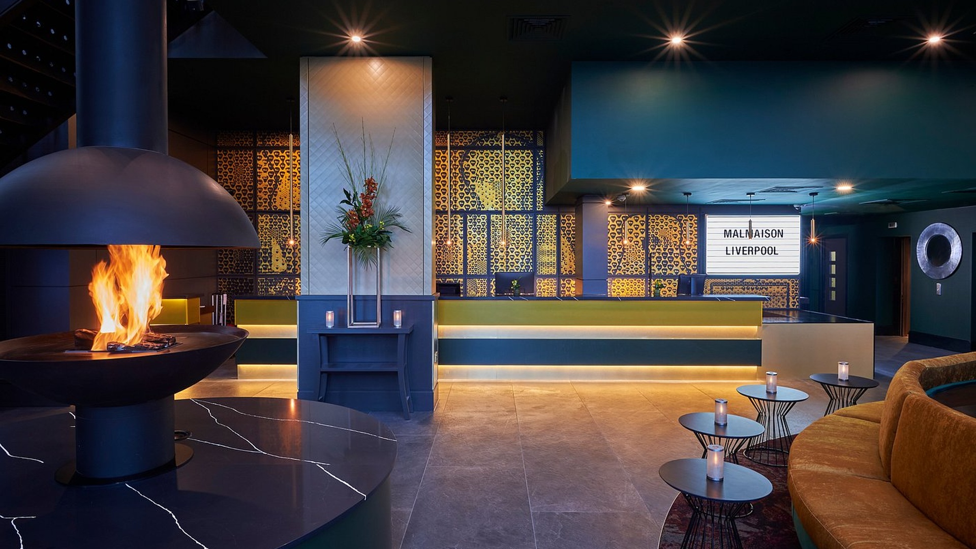 interior of the Malmaison Liverpool hotel