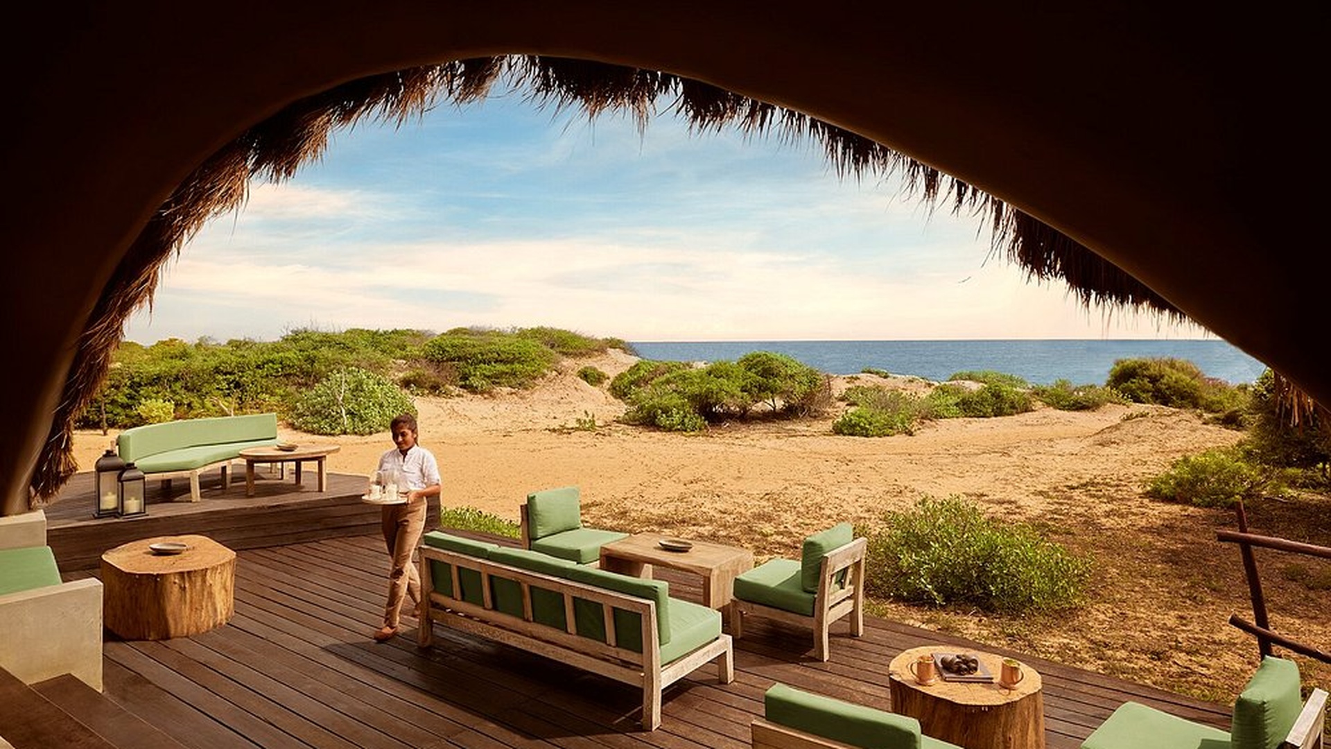 the luxury accommodation at Uga Chena Huts in Yala, Sri Lanka