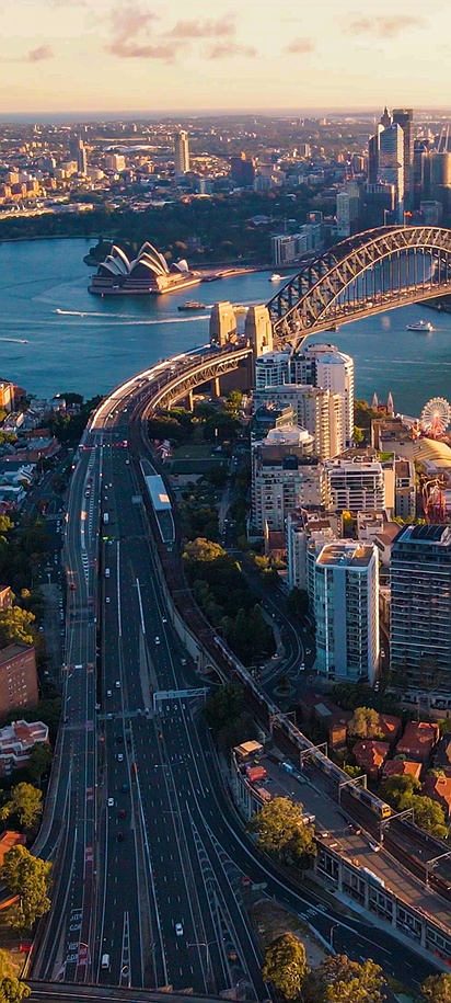 Aerial view of Sydney Harbour, Australia