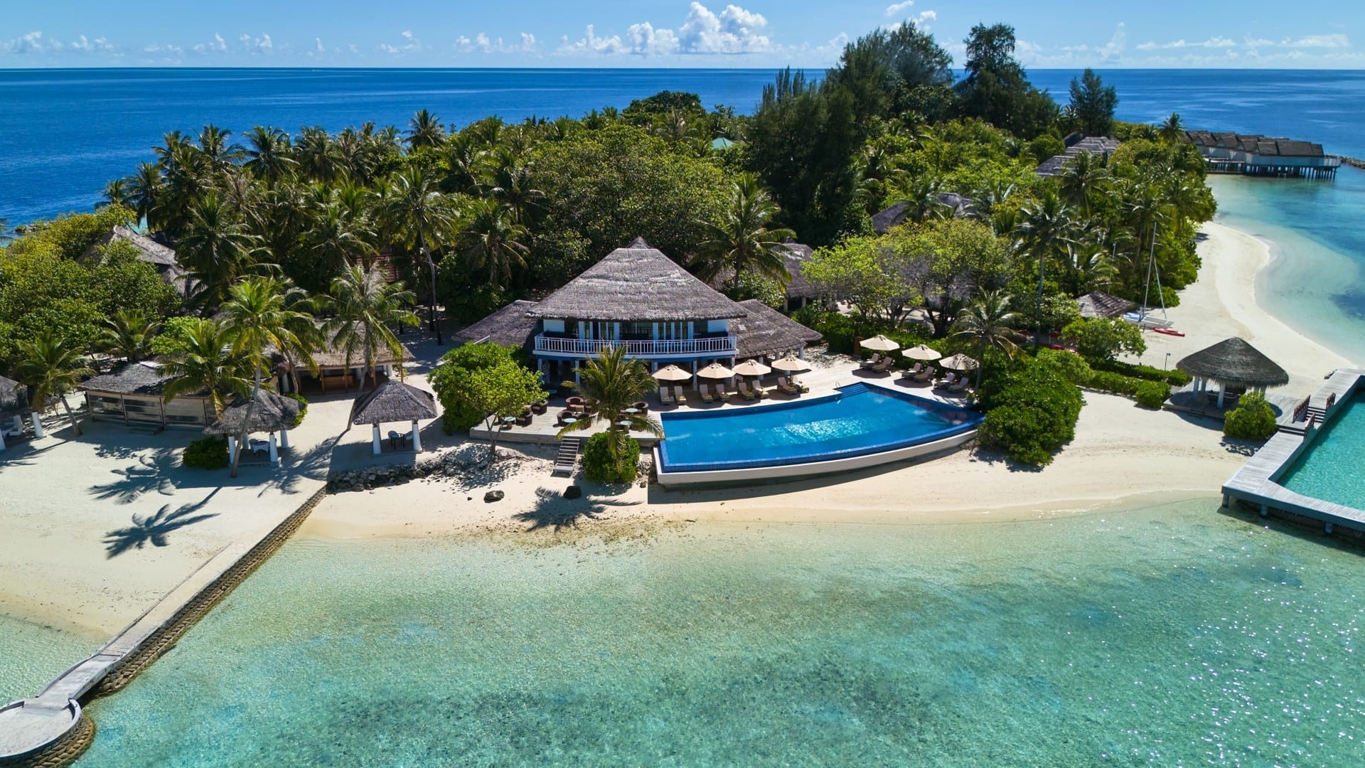 NH Maldives Kuda Rah Resort aerial view