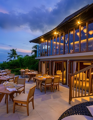 Silavadee Pool Spa Resort located on the cliffs of Koh Samui, Thailand. 