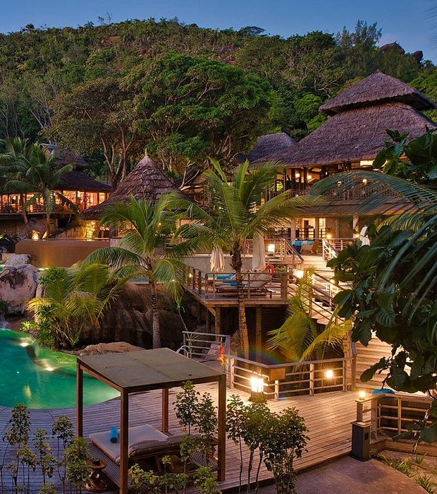 Constance Lemuria Praslin Seychelles hotel view