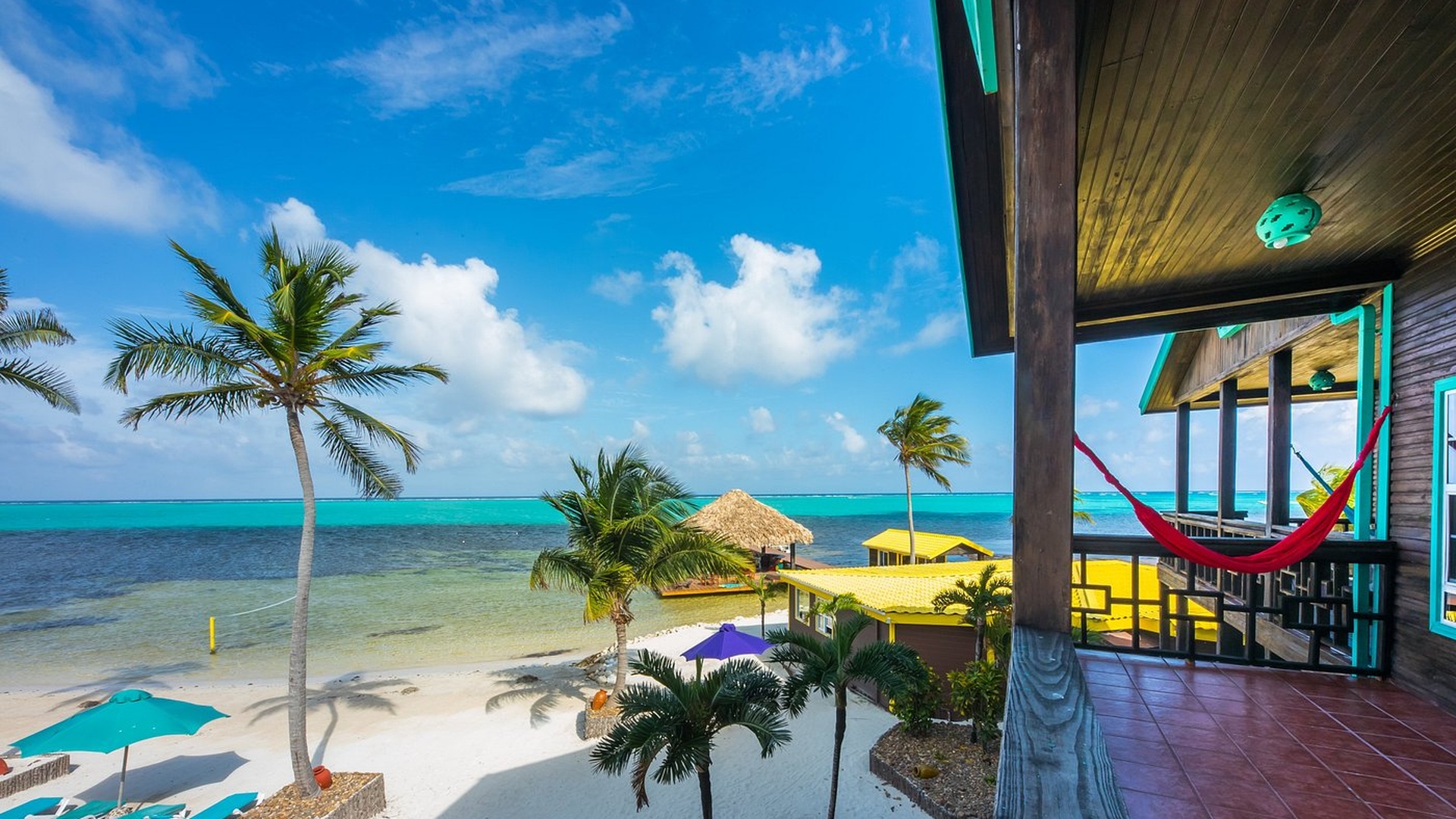 a view from a balcony at the X'tan Ha Resort in San Pedro, Belize