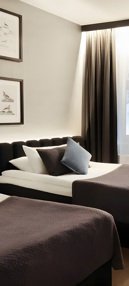 Grand Hotel Reykjavik bedroom in Iceland