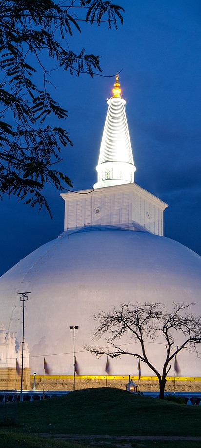 the Ruwanwelisaya stupa in Anuradhapura, Sri Lanka