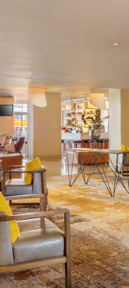 lobby of the Garden Court Victoria Junction hotel in Cape Town