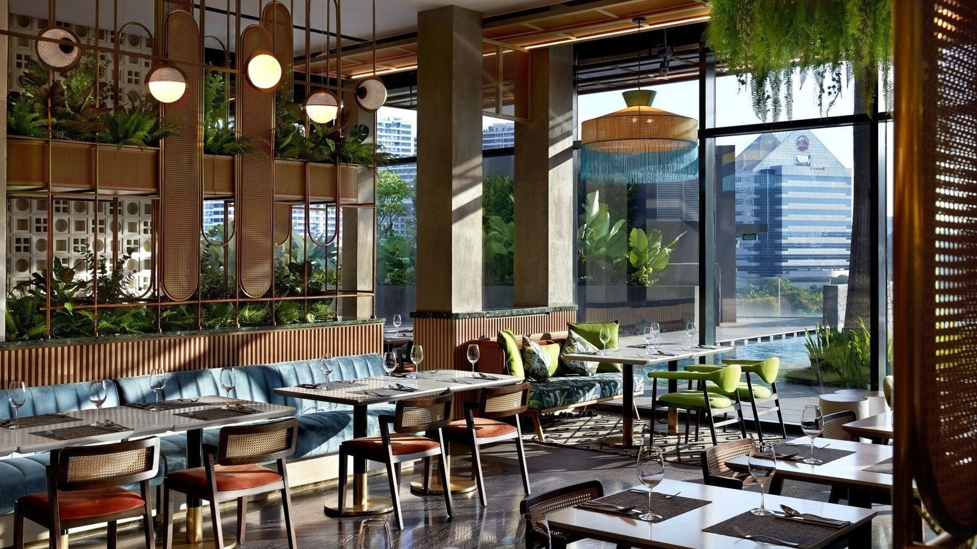 the Verandah Rooftop Rotisserie restaurant, located on the 7th floor of the Momentus Hotel Alexandra in Singapore