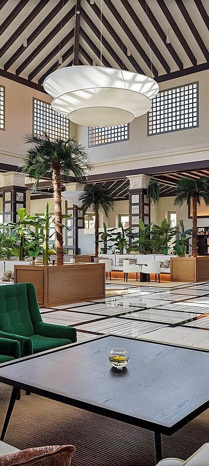 the lobby of the H10 Costa Adeje Palace hotel