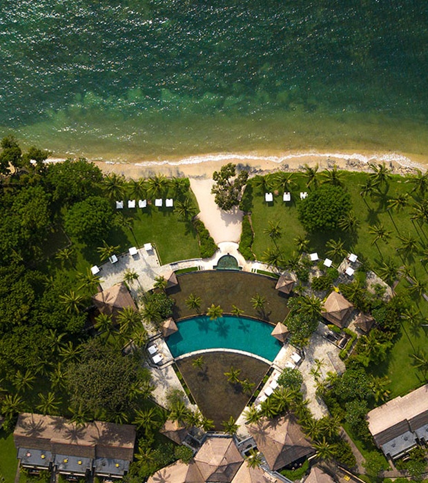 The Oberoi Beach Resort, Bali aerial view