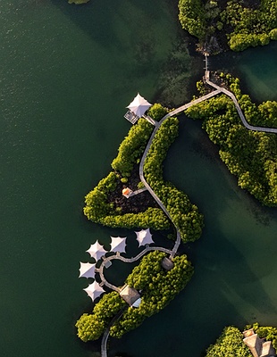 aerial view of Constance Prince Maurice in Mauritius