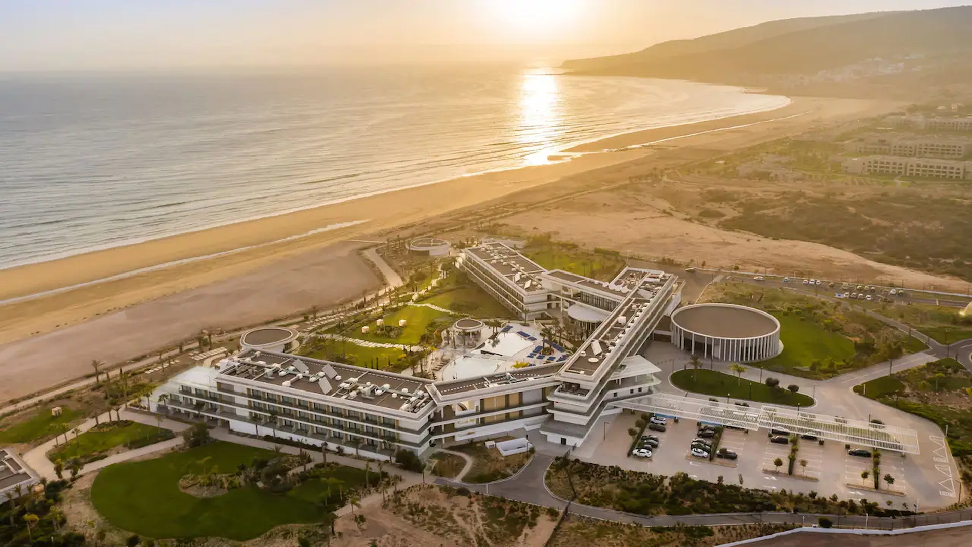 an aerial view of the Hyatt Regency Taghazout resort located in Morocco