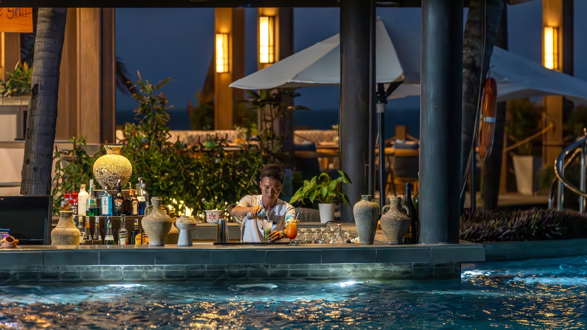 bar area at the Anantara Mui Ne Resort