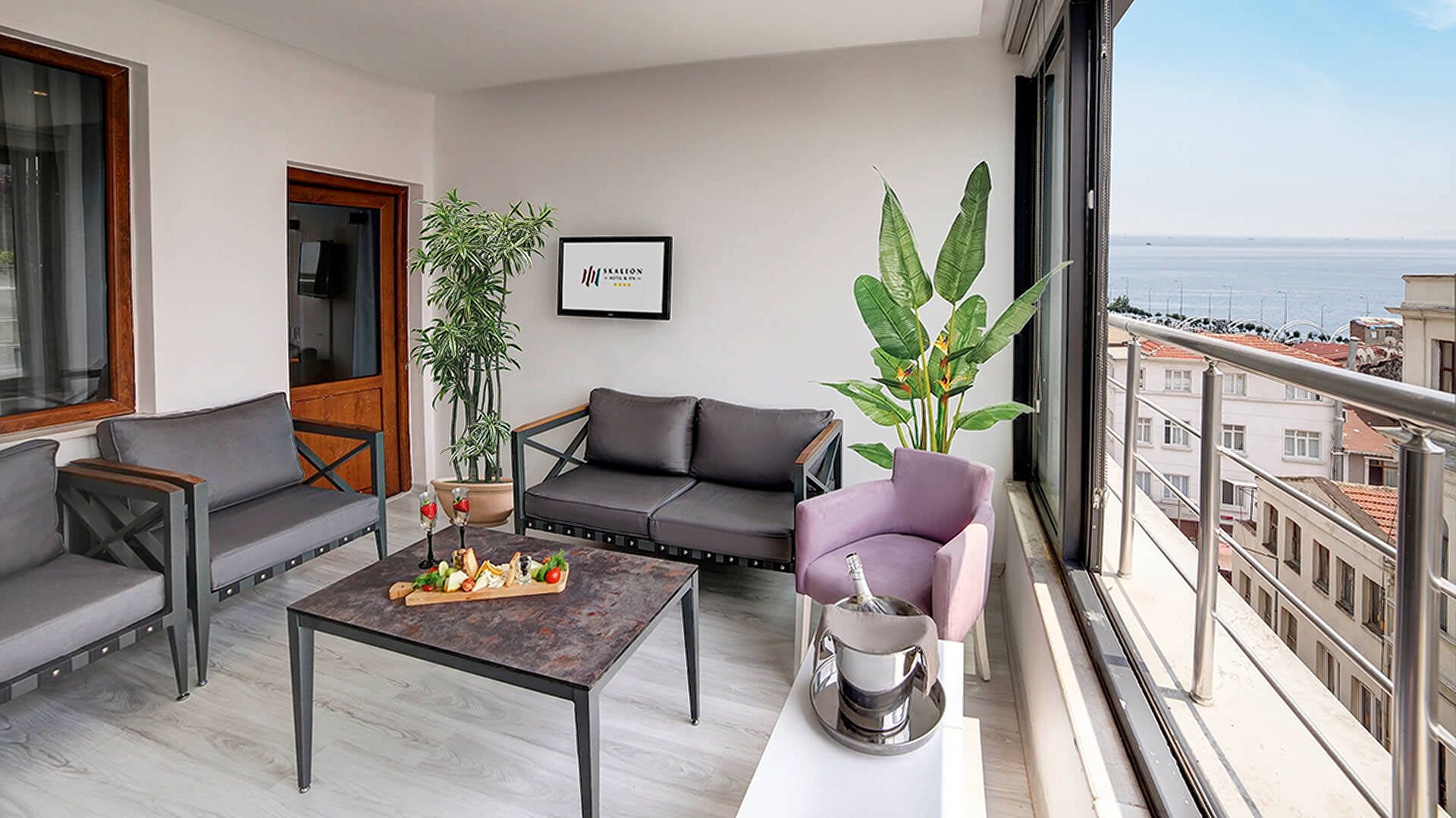 Family Suite with a terrace at the Skalion Hotel & Spa in Istanbul, Turkey