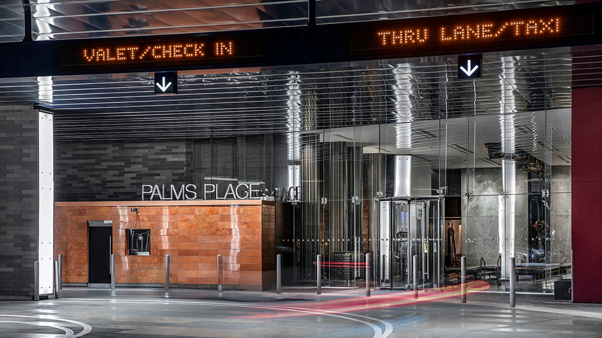 Entrance to Palms Place hotel and spa in Las Vegas
