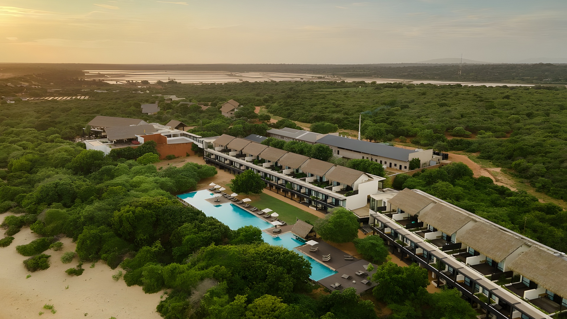 Jetwing Yala hotel in Sri Lanka aerial view