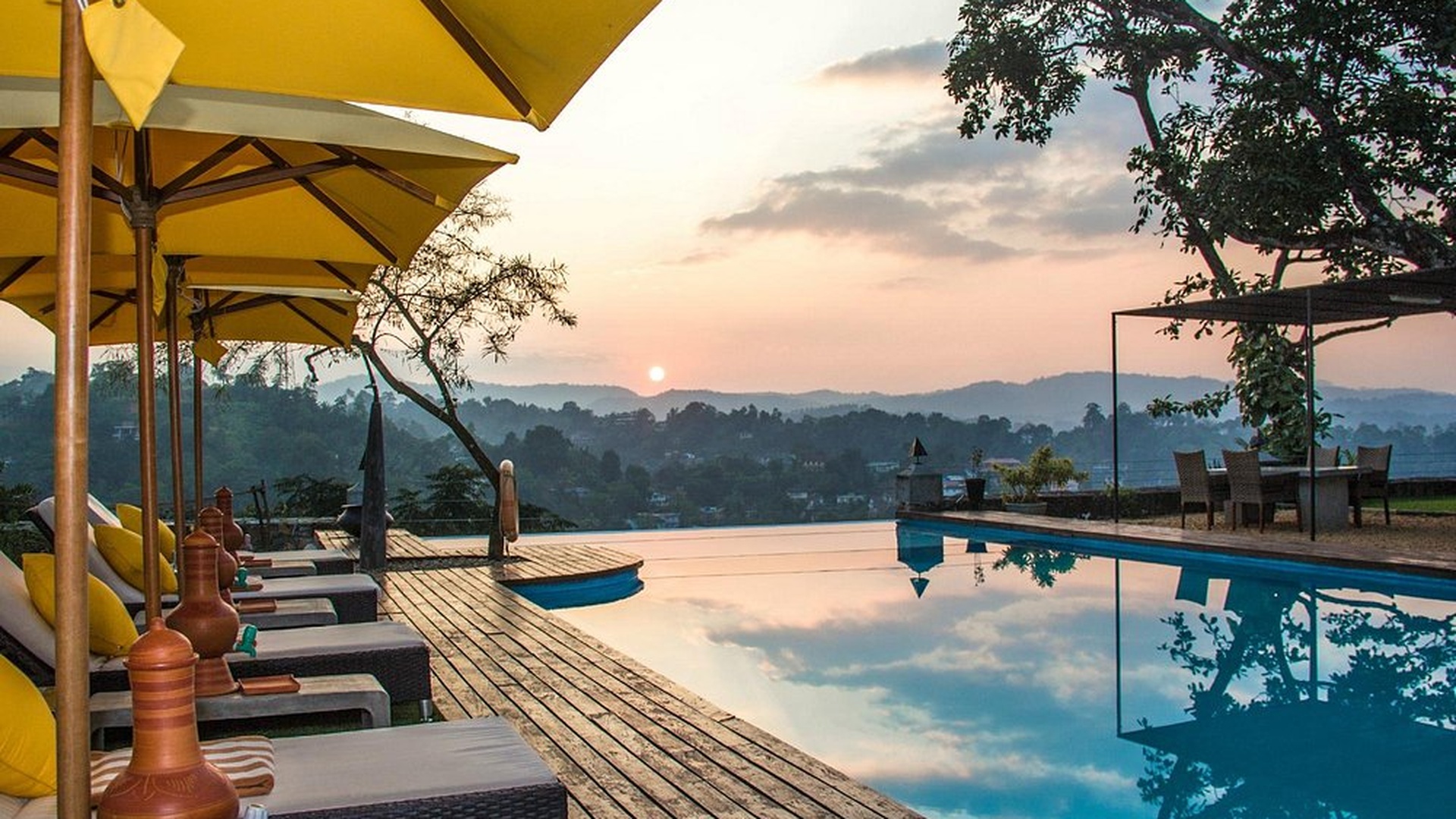 infinity pool at The Elephant Stables in Kandy, Sri Lanka