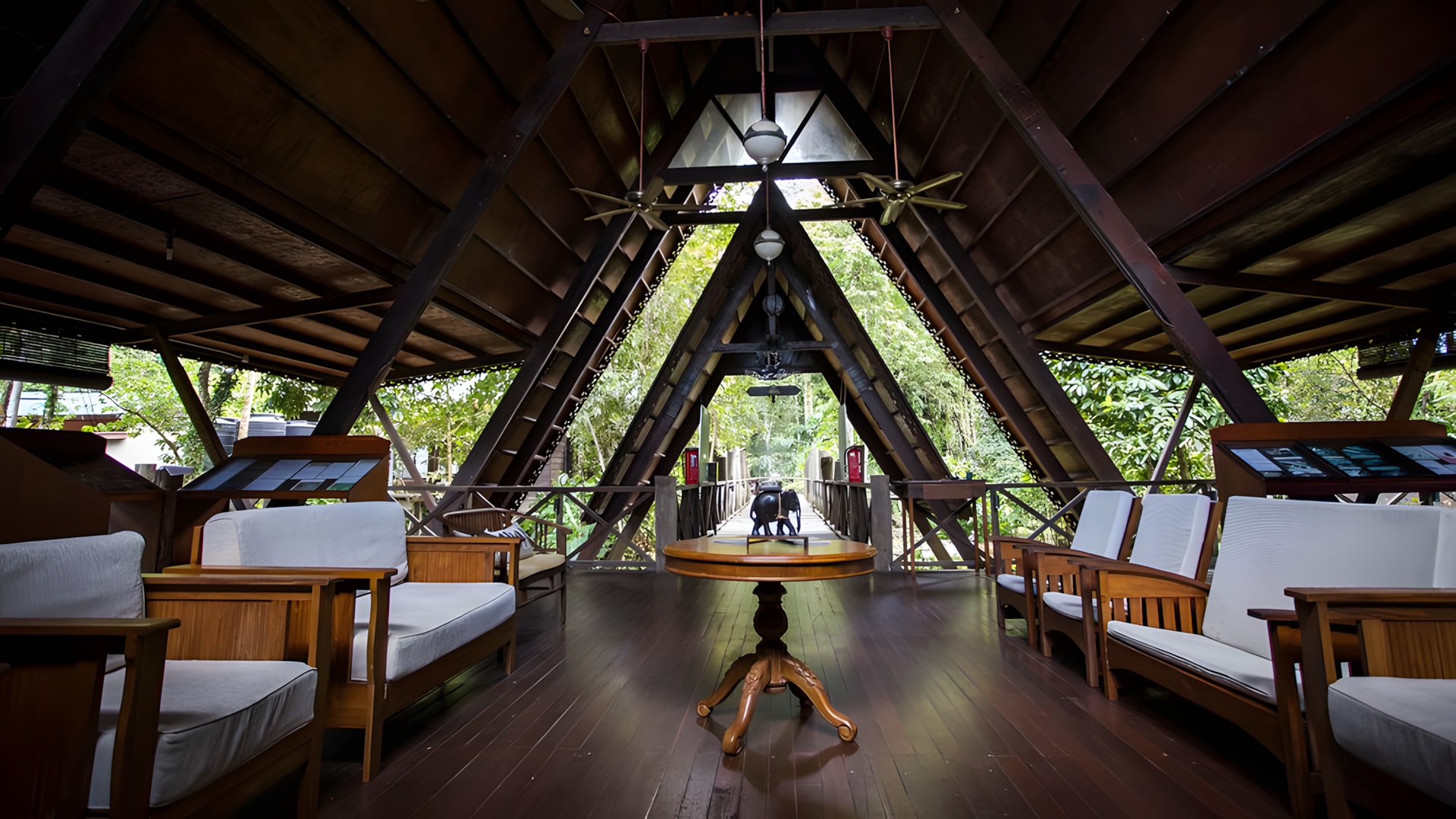 interior of the Sukau Rainforest Lodge