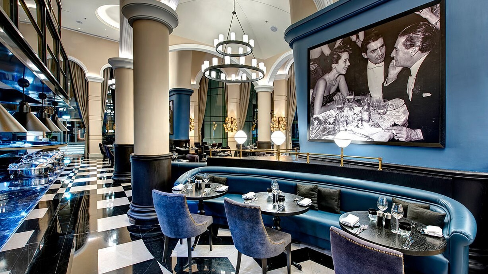 interior of the Great British Restaurant at Dukes The Palm