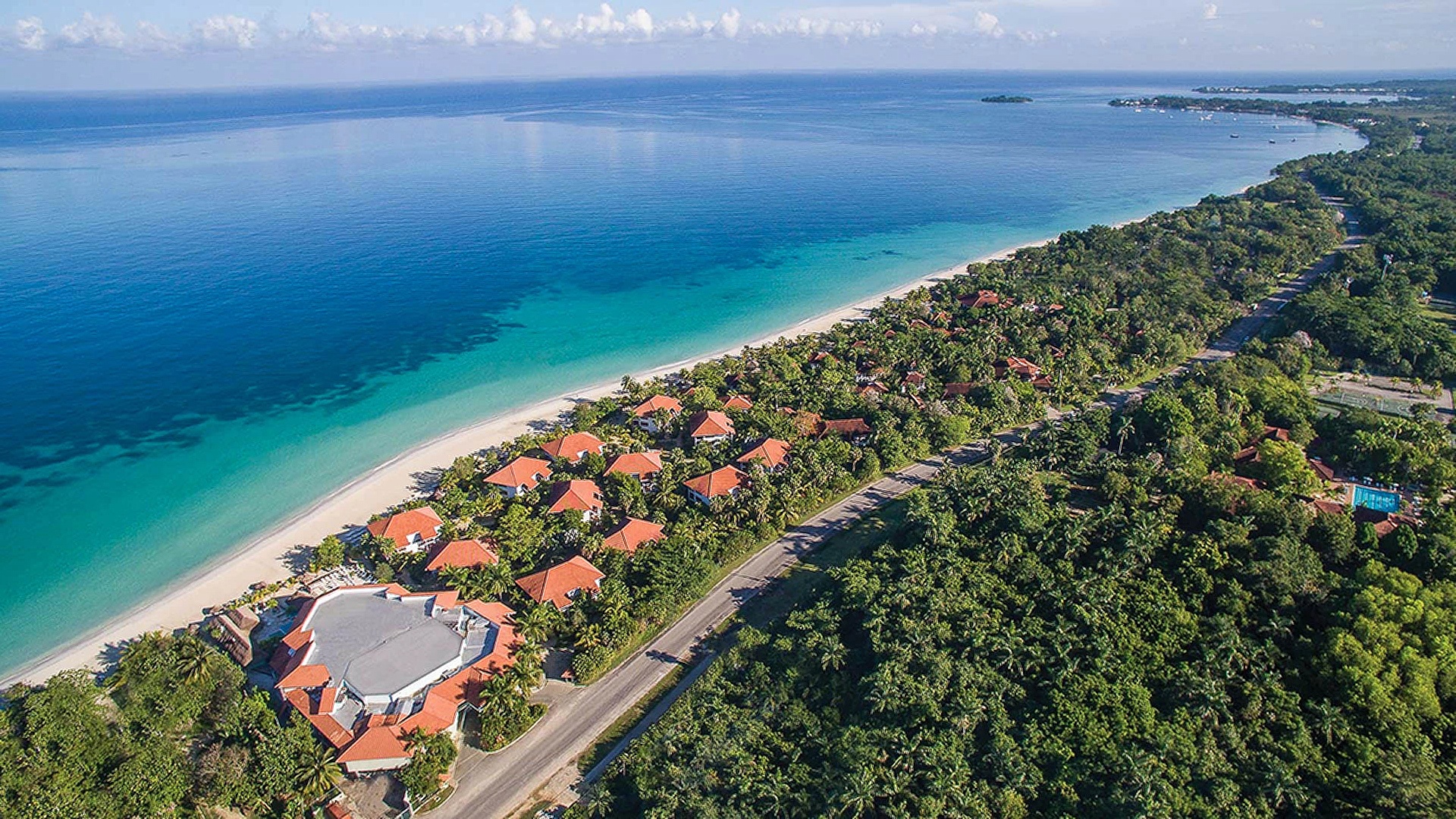 aerial view of couples swept away jamaica 