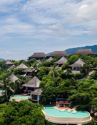 Silavadee Pool Spa Resort located on the cliffs of Koh Samui, Thailand. 