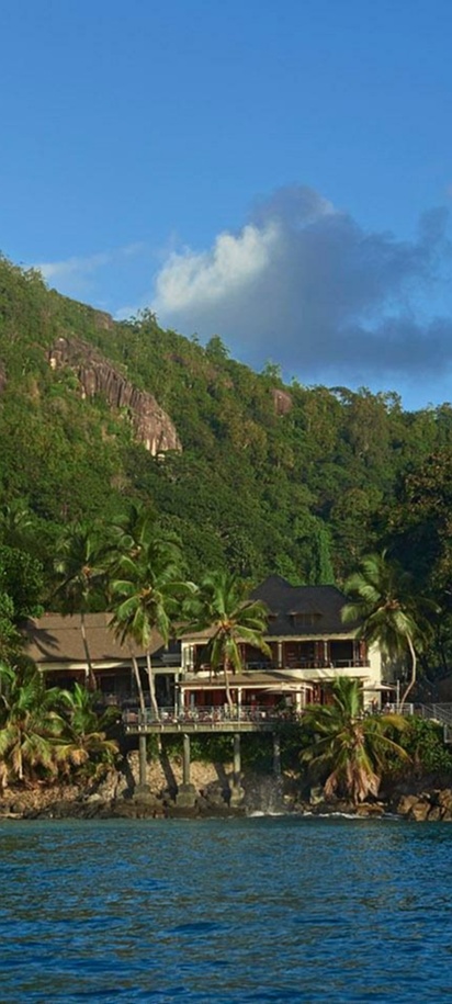 lush green coastline of Mahé Island in the Seychelles