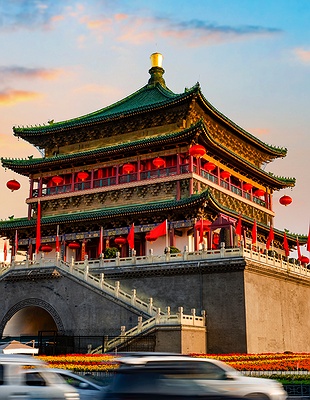 Bell Tower of Xi'an in China