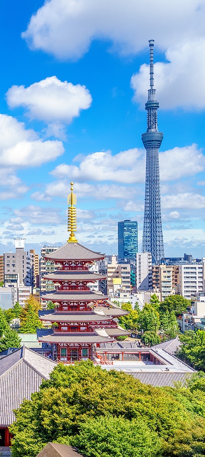 Skyline of tokyo Japan
