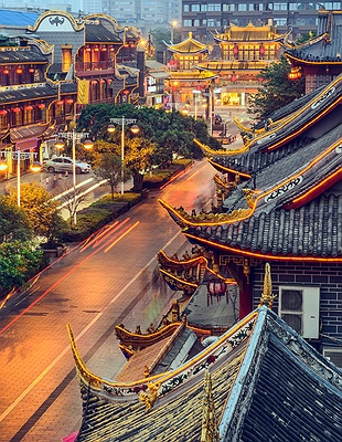 the Sanxian Mountain Scenic Area in Penglai, Yantai, Shandong, China