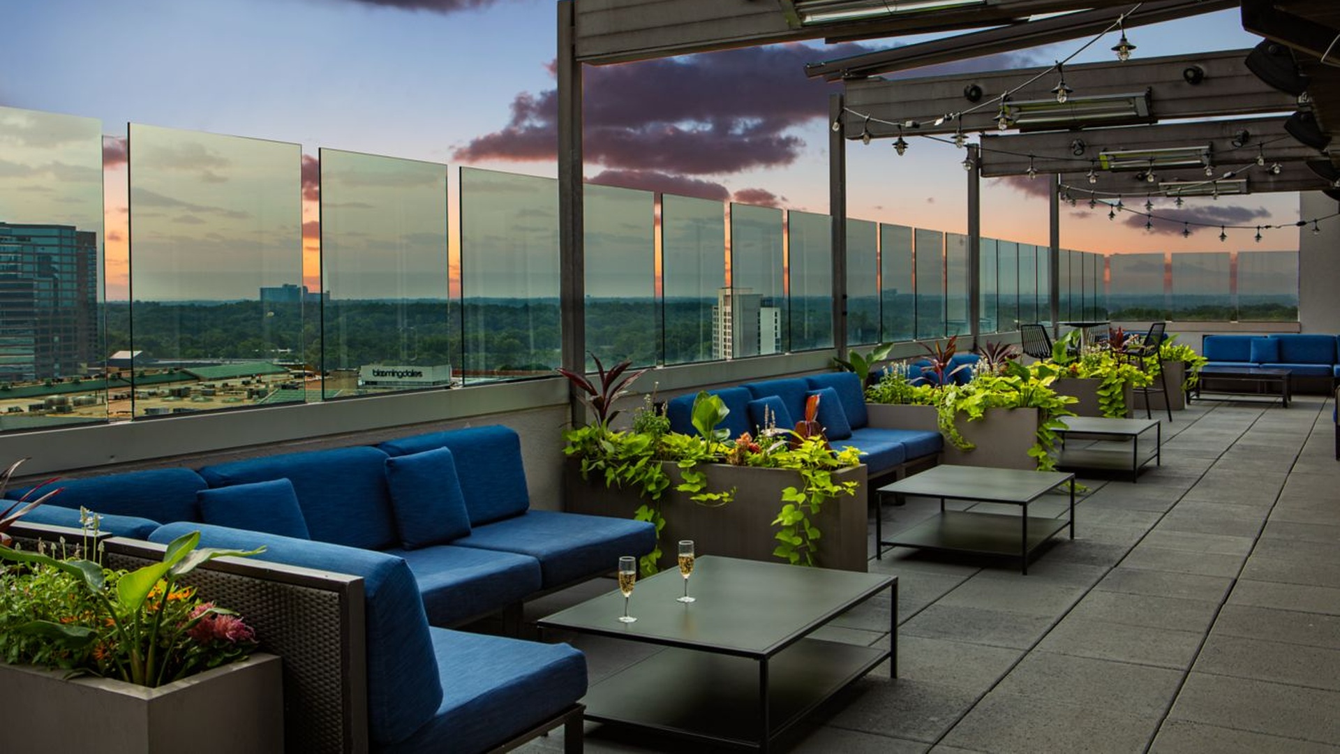 rooftop terrace at the Hotel Colee, Atlanta
