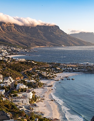 aerial view of Cape Town, South Africa