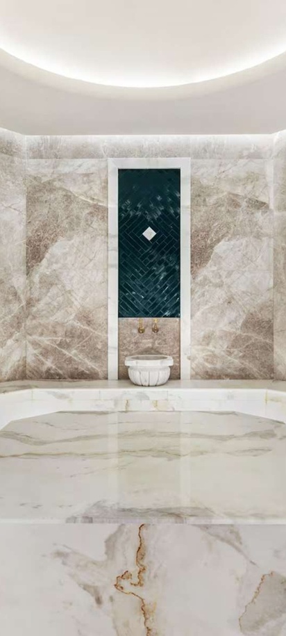 the Turkish hammam spa area within the Wyndham Bukhara hotel in Uzbekistan