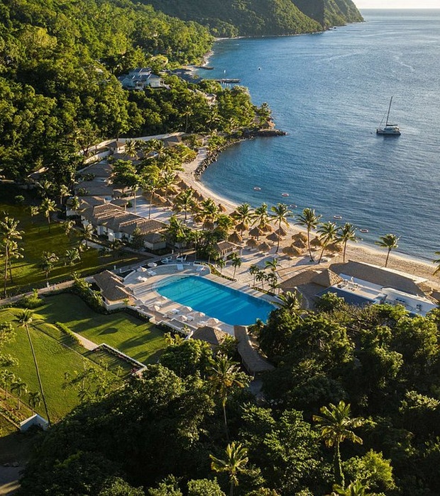 Sugar Beach, A Viceroy Resort aerial view