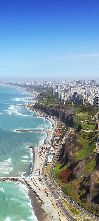 Scenic view of Lima, Peru