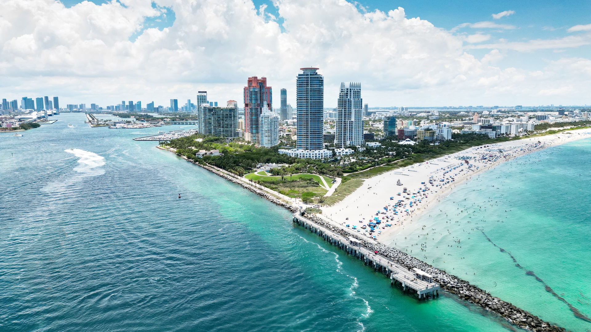 South Pointe Park in Miami Beach, Florida