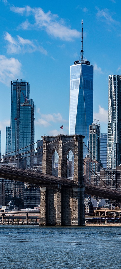 Brooklyn Bridge in New York City and Niagara Fall