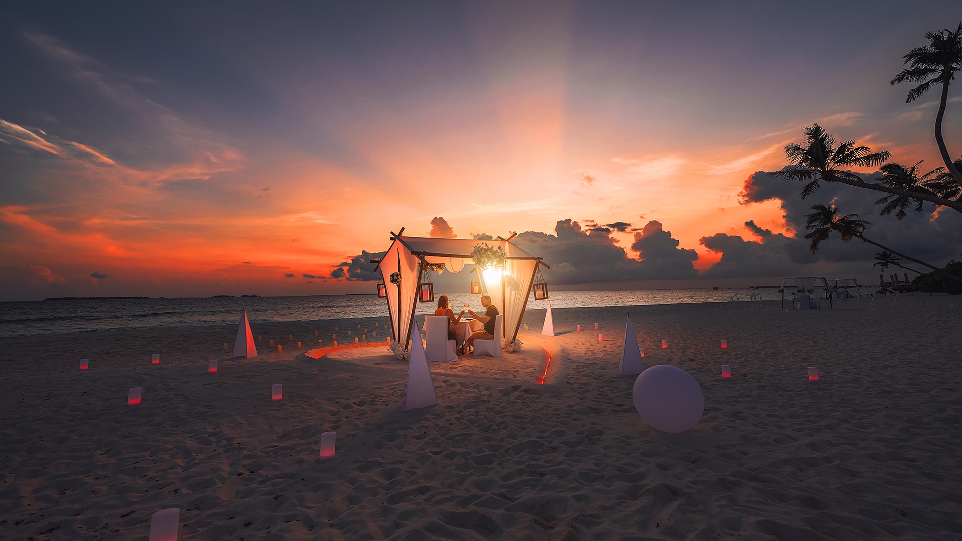 cinematic experience on a beach at Siyam World Maldives
