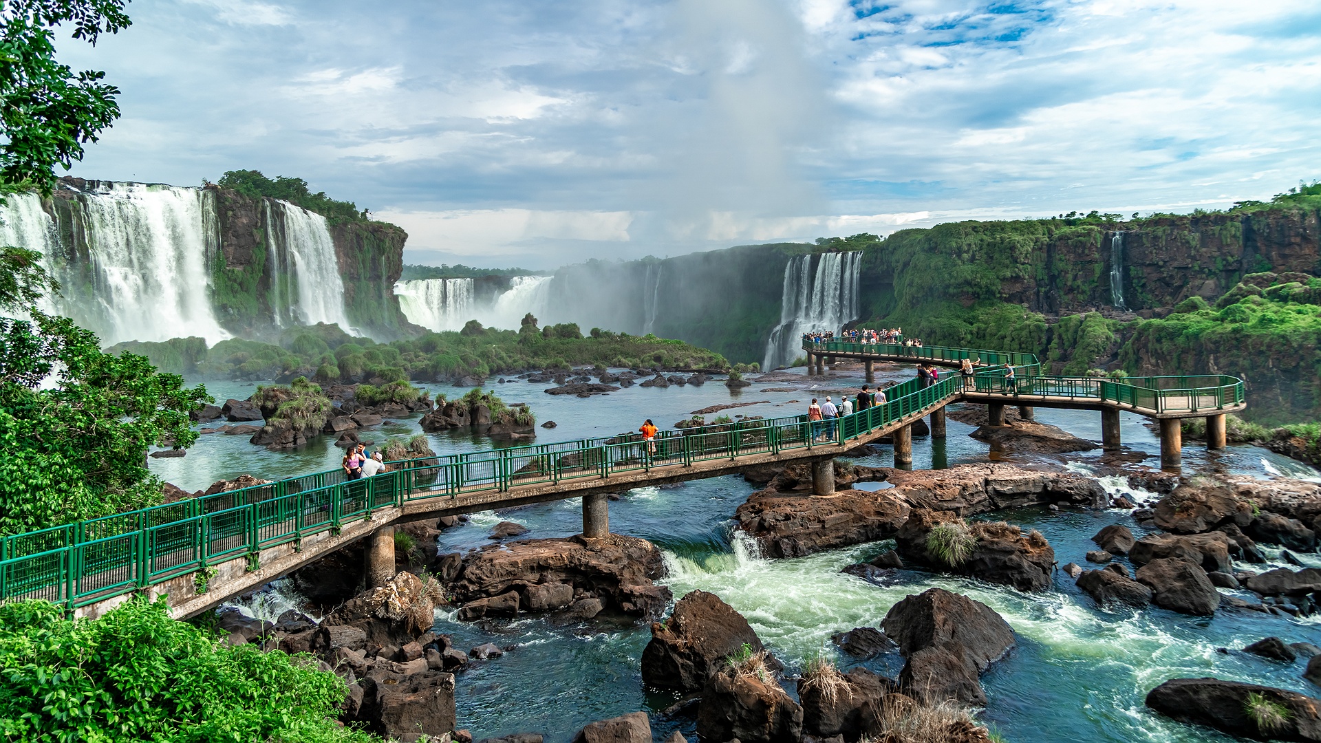 a scenic viewpoint at Iguazu Falls