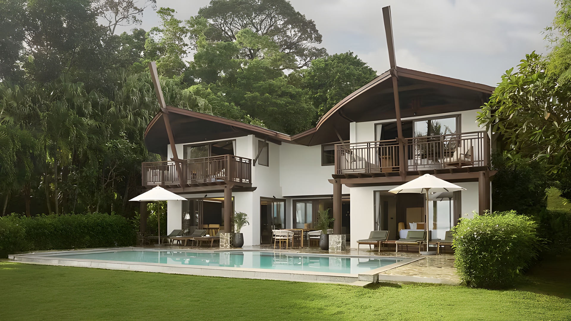 a luxury villa with a private swimming pool at the Barceló Coconut Island resort in Phuket, Thailand