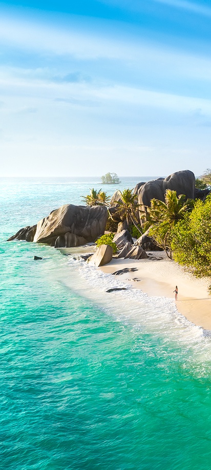 Anse Source d'Argent beach on La Digue island in the Seychelles